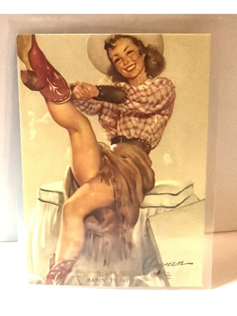 1993 Gil Elvgren Calendar Pinup Art Trading Card Single #36 Rarin To Go Ephemera